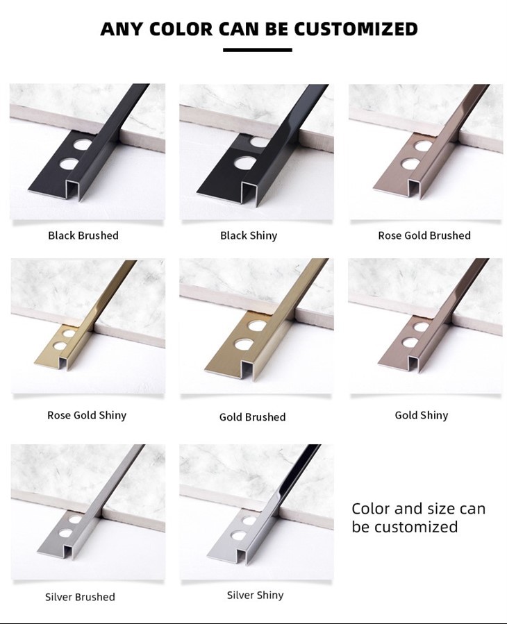 Stainless Steel V-groove Tile Trim